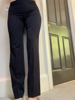 Elie Tahari Black Straight-Leg Trousers